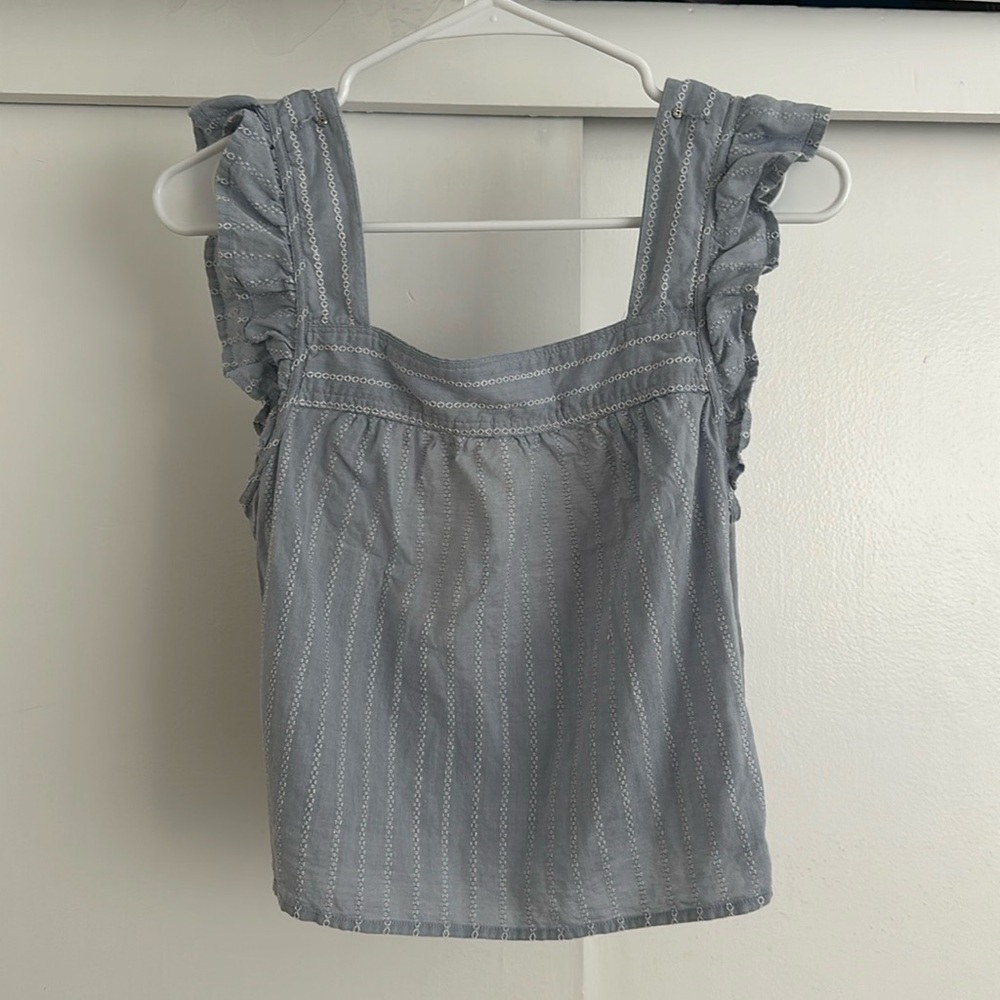 Madewell flutter sleeveless  top